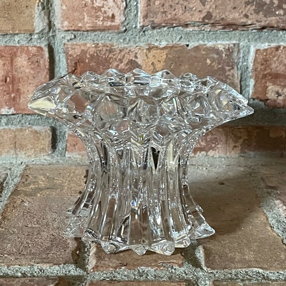 PartyLite Aurora Lead Crystal Pillar Candle Holder - Picture 3 of 6